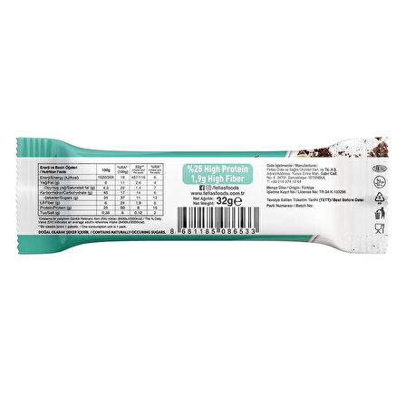 Fellas Protein Bar Fındık ve Kakaolu 32 g
