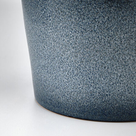Seramik saksı, mavi, 9 cm, iç/dış mekan