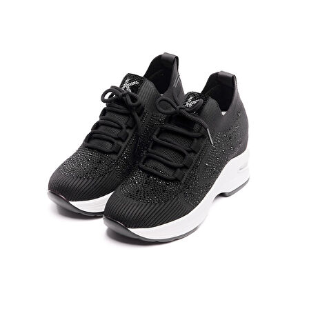 Yüksek Taban Taşlı Kadın Sneaker