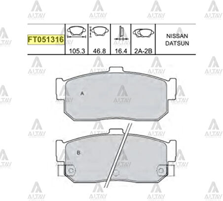 FREN BALATA ALMERA 2000-2003 / MAXIMA 1999 DİSK ARKA 44060 0N690