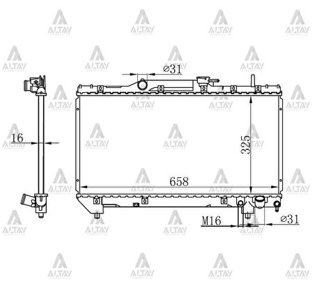 RADYATÖR SU CORONA 1992-1995 / CARINA 1996-1997 M-T BRAZING 16400 74840