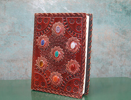 Taşlı Deri Defter Model 7 