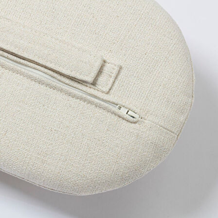 Tekli koltuk minderi, gransel natürel, 52x52/37x21 cm