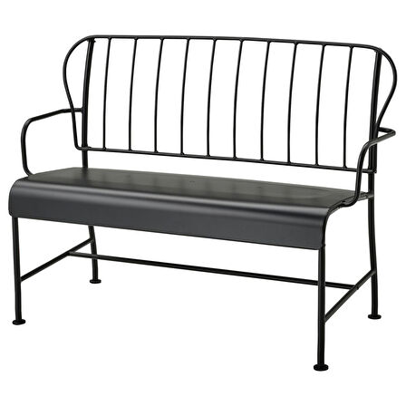 Bahçe bankı, gri, 115x56x87 cm, mindersiz