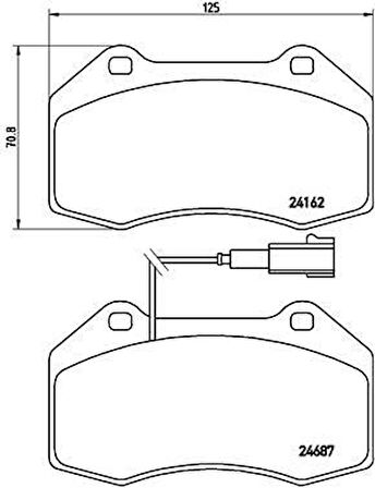 ÖN BALATA FİŞLİ GRANDE PUNTO 199 1.4 ABARTH 2012-2007  FIAT 500 1.4 2010 ALFA MITO 1.4TJET 1.4T 2008 71753265 77364716 77365830