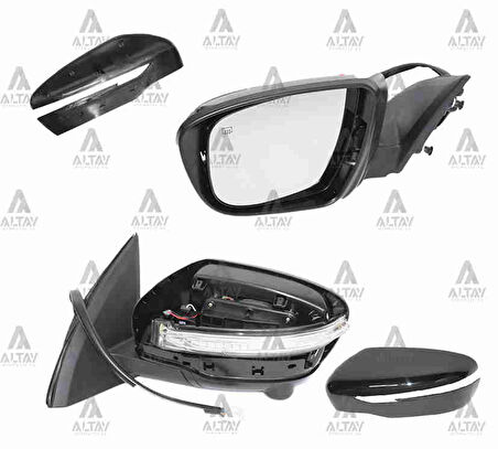 AYNA DIŞ DİKİZ QASHQAI 2014 ELEKTRİKLİ SİNYALLİ ISITMALI OTOMATİK KATLANIR (KAMERALI) 13 PIN SOL 96302 4EH8E