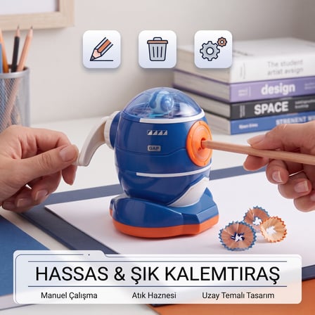 BakGelAl Uzay Gemisi Tasarımlı Kollu Kalemtıraş 
