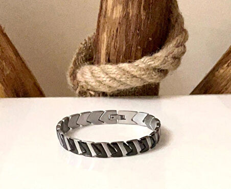 Trend Model Sade Şık Çelik Paslanmaz Erkek Bileklik 21 cm