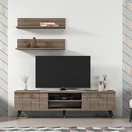 MOBİLYA GEZEGENİ LOVE GOLD TV ÜNİTESİ Ceviz 180 CM