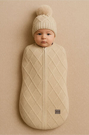 Bistyle Baby İn Swadding Triko Kundak 75108 Bej