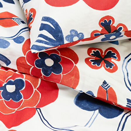 Çift kişilik nevresim seti, beyaz-çok renkli, 240x220/50x60 cm