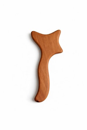 Doğal Ahşap Maderoterapi Masaj Tahtası - Selülit Karşıtı Güzellik Küreği ve Lenf Drenaj Masaj Aleti - 25x12x1,5