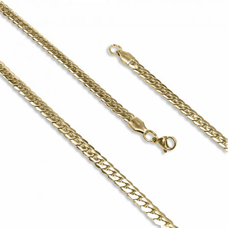  FM Yassı Yılan Sırtı Çelik Kolye 1.2Mm X 4Mm 3183CEK039 