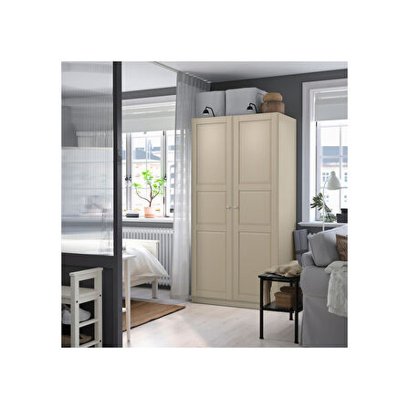 PAX gardırop, gri-bej, 100x60x201 cm