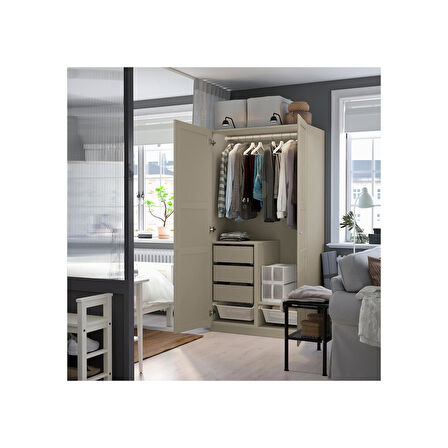 PAX gardırop, gri-bej, 100x60x201 cm