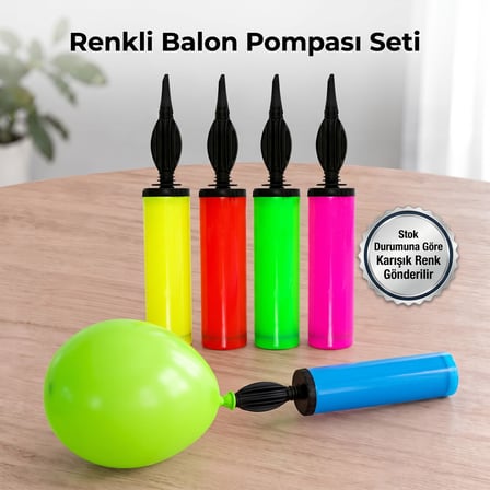 BakGelAl Pratik Balon Şişirme El Pompası - Parti ve Organizasyon Balon Pompası