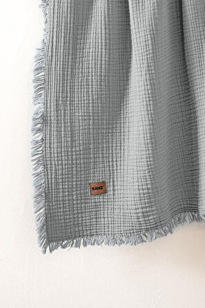 Kanz Bebek 4 Kat Müslin Örtü Knz-027 Gri