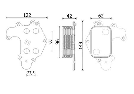 YAĞ SOĞUTUCUSU ESANJÖR ASTRA L 2021 CORSA F-COMBO E 2019 CROSSLAND-GRANDLAND-108-208-301-308- 508- 2008-PARTNER-BERLINGO-C-ELYSEE-C2-C3-C4-DS3-PROACE 1.2 B-D-F12XHT PURETECH 9839253380 9815697880 9807656980