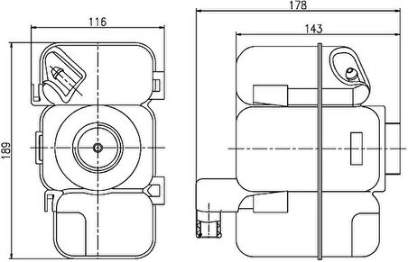 GENLEŞME TANKI RADYATORU YEDEK SU DEPOSU VOLVO S60/ 570/ S80/ XC90 30741154 30723929 30741973