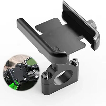 Aluminyum darbe emici motosiklet için telefon tutucu motor scooter için telefon tutucu