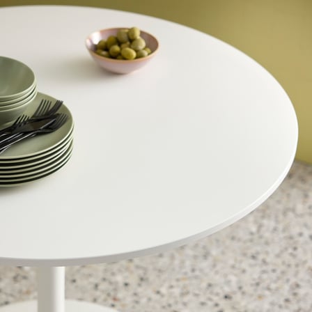 Mutfak masası takımı , beyaz/Remmarn kırmızı-kahverengi, 4 sandalyeli, sabit, 103 cm