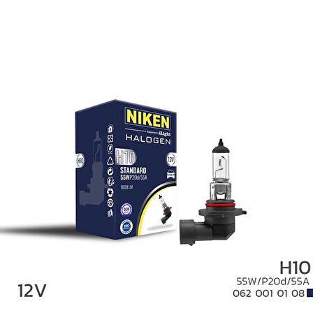 NIKEN H10 55W HALOJEN AMPUL P20D/55A 125 (10 ADET)