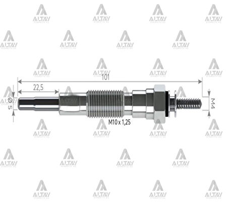 KIZDIRMA BUJİSİ (ISITMA) B-2500 / MAZDA-3 / E-2200 YENI MODEL / 323 D / 626 D / G.VITARA 115. RF1M 18 601 (10 ADET)