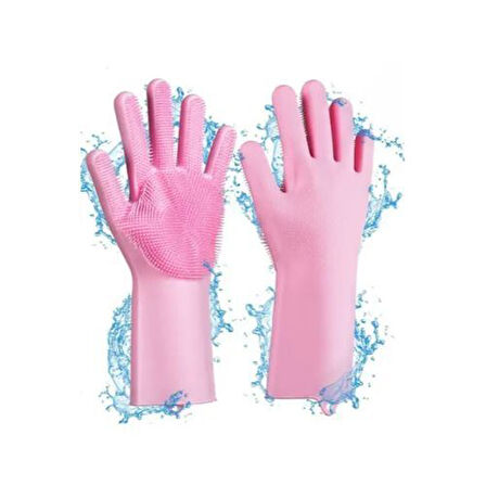 Magic Gloves Sihirli Bulaşık Eldiveni Mutfak Banyo Temizleme Fırçası Oto Ev iş Pratik