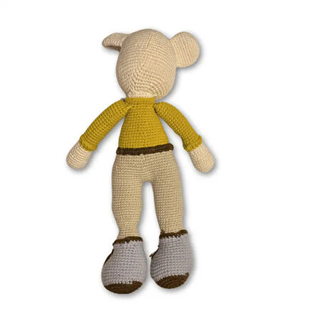Uretti - Ahmet 3816 - Amigurumi  Örgü Oyuncak  Köpek 32 Cm - Beyaz