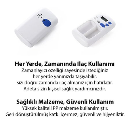 İlaç kutusu hatırlatma zaman ayarlı alarmlı ilaç hatırlatıcı ilaç taşıma kutusu