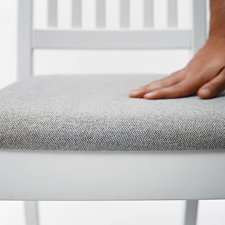 Yemek masası takımı, beyaz-Tibbleby bej/gri, 4 sandalyeli, açılabilir