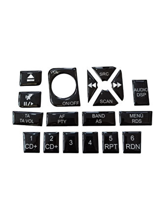 Fiat Palio Touch Plus Teyp Tuş Takımı Maun Kaplama Siyah