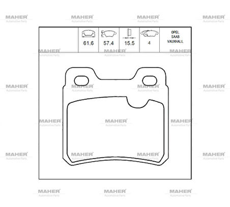 FREN BALATA ASTRA F 1991-2002 / VECTRA A 1988-1995 / FIESTA 3 1989-1995 / ESPERO 1995-1999 / VECTRA B 1995-2003 ARKA 1605877