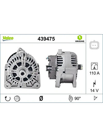 ALTERNATOR 12V 110A TG11C011 CLIO II 1,5DCI MEGANE II (437434)