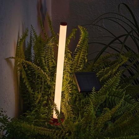 LED'li güneş enerjili aydınlatma, kırmızı, 45 cm