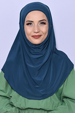 Boneli Pratik Hijab Petrol Mavisi - Petrol