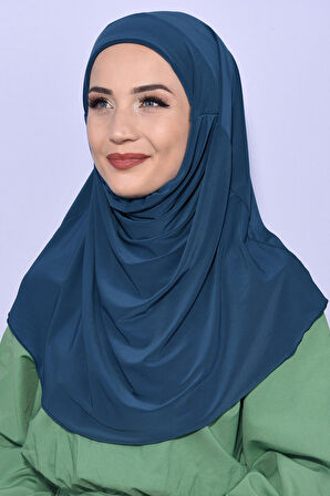 Boneli Pratik Hijab Petrol Mavisi - Petrol