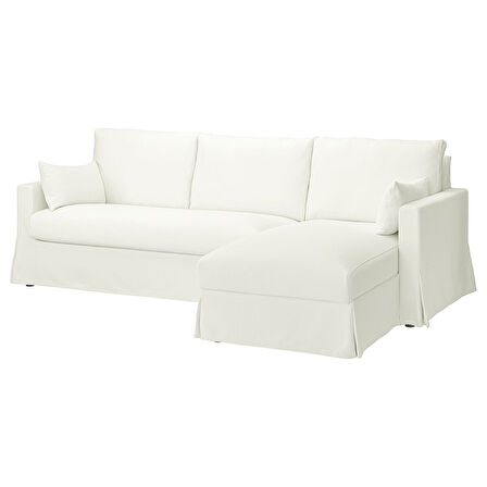 2'li kanepe ve uzanma koltuğu kılıfı, hallarp beyaz, sağ