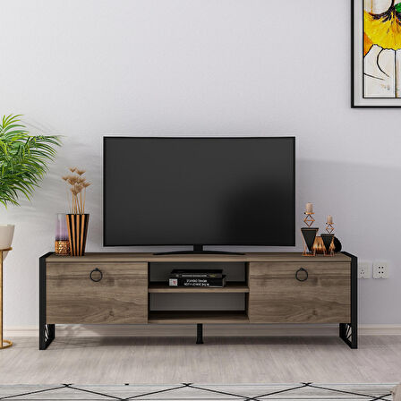 MOBİLYA GEZEGENİ THALİA TV ÜNİTESİ DEMİR AYAK Ceviz 150 CM