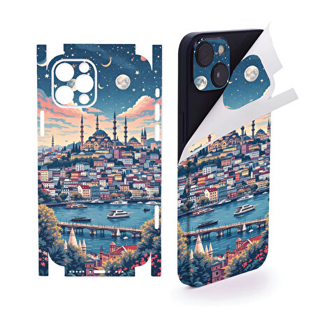 İphone 16 Pro Max için full kaplama sticker çizilme engelleyici arka yan kaplama İSTANBUL