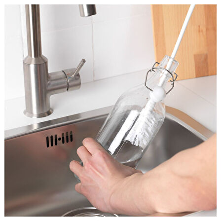 Şişe temizleme fırçası, beyaz