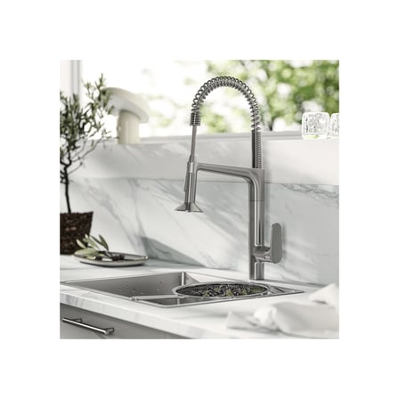 Eviye bataryası , metal rengi, 56 cm, spreyli ve spiralli