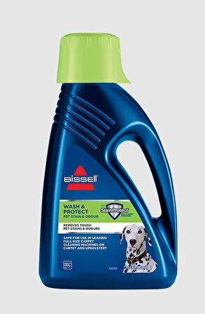 Bissell Wash&Protect Halı Yıkama ve Leke Çıkarma Makinelerine Uygun Hayvan Kirleri ve Kokularına Karşı Etkili Deterjan (1,5 L)