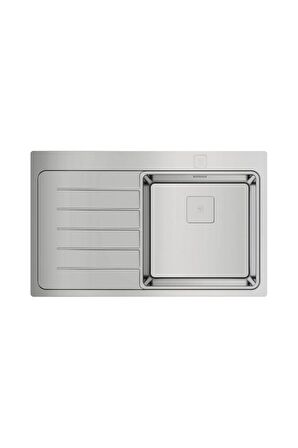 TEKA ZENIT RS15 1B 1D L 86 AUTO Ankastre Paslanmaz Çelik Evye Bir kase ve Bir süzgeç (Sol) 115100005