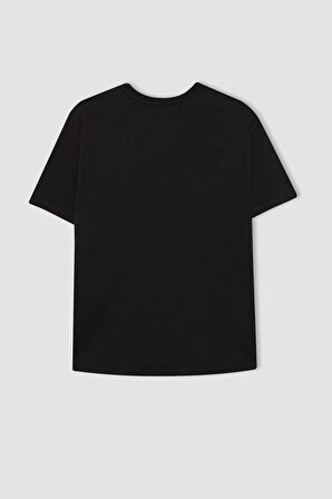 DeFactoFit Oversize Fit Bisiklet Yaka Sporcu Kısa Kollu Tişört B1161AX24SPBK81