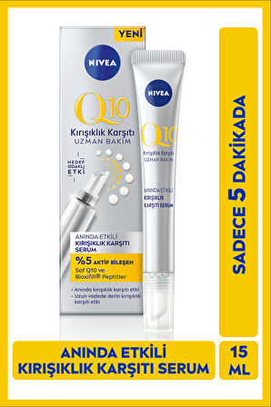 Nivea Q10 Anında Etkili Kırışıklık Karşıtı Serum 15ml, Sıkılaştırıcı, Dolgunlaştırıcı, Nemlendirici