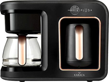 Karaca Hatır Plus 2 In 1 Black Copper Filtre Ve Türk Kahvesi Makinesi