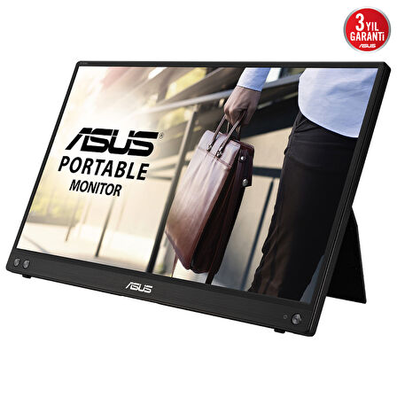 ASUS ZENSCREEN MB16ACV 15.6 IPS 1920x1080 5MS USB-C 3YIL MAT EKRAN, USB-C to A ADAPTOR, DUSUK MAVI ISIK, ANTIBAKTERİYAL KAPLAMA TASINABILIR USB MONITOR