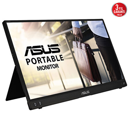 ASUS ZENSCREEN MB16ACV 15.6 IPS 1920x1080 5MS USB-C 3YIL MAT EKRAN, USB-C to A ADAPTOR, DUSUK MAVI ISIK, ANTIBAKTERİYAL KAPLAMA TASINABILIR USB MONITOR