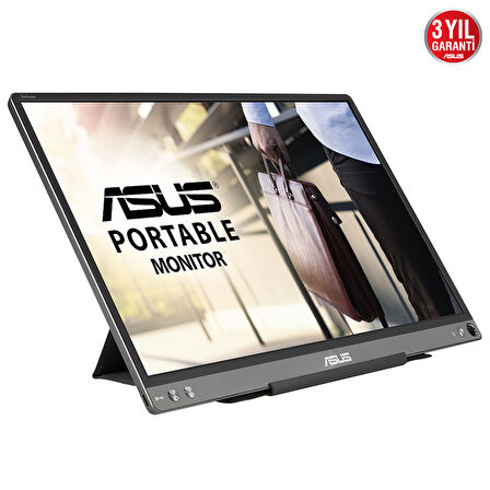 ASUS ZENSCREEN MB16ACE 15.6 IPS 1920x1080 5MS USB-C 3YIL MAT EKRAN , USB-C to A ADAPTOR, DUSUK MAVI ISIK TASINABILIR USB MONITOR